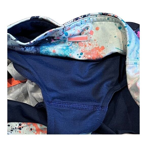 Ivivva Girls Lululemon Paint Splatter Stretchy Dance Bike Gymnastic Shorts Sz 10 - Picture 6 of 6